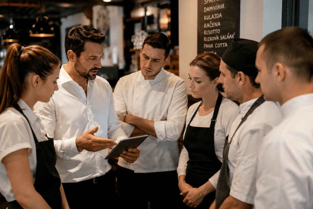 řízení personálu v restauraci pomocí systému WorkTime OS