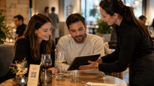 Funkce webu restaurace s online rezervacemi, digitálním menu a QR platbami